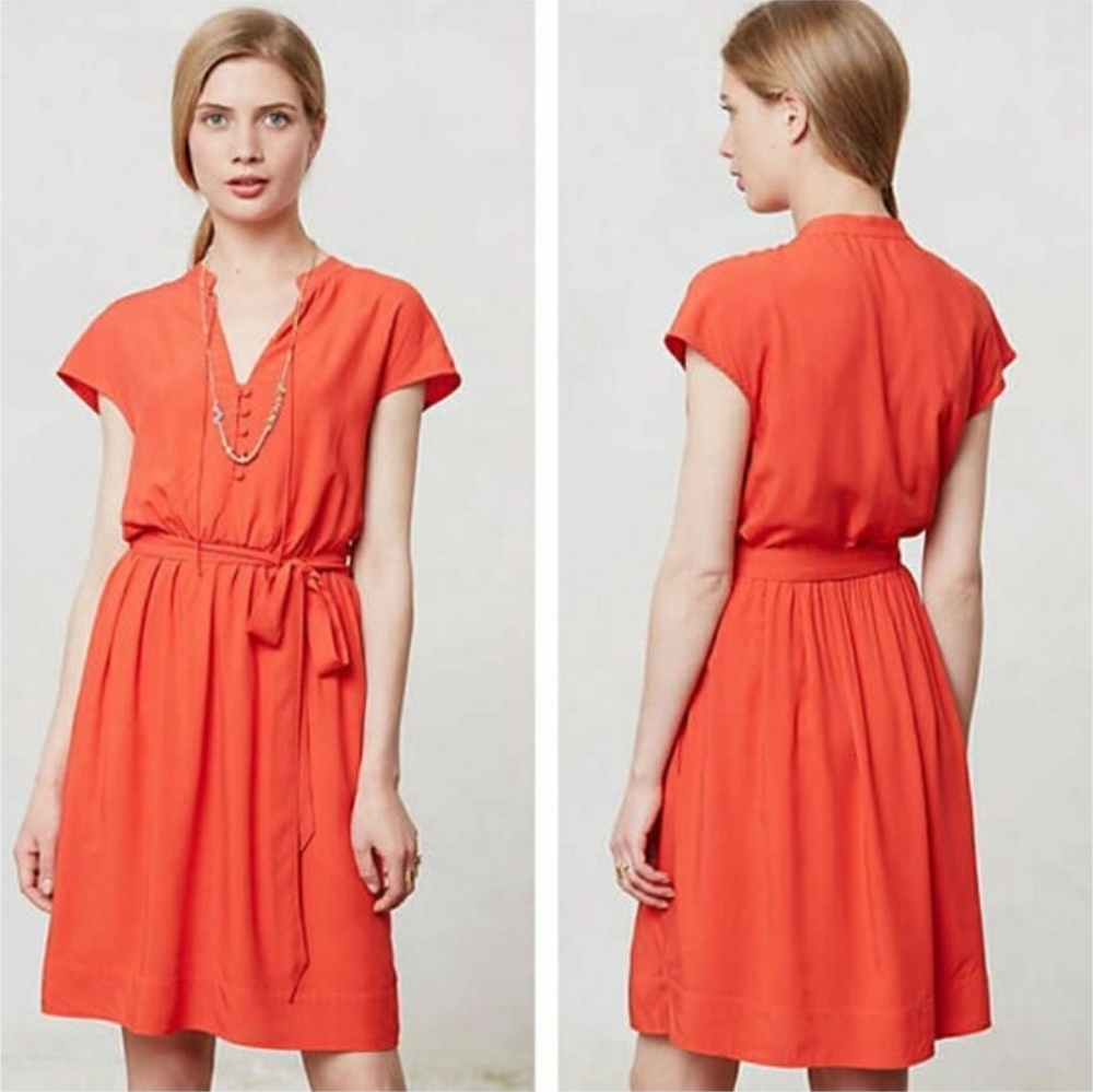 ❄SALE❄ANTHROPOLGIE MAUVE odilia shirtdress - Picture 4 of 8
